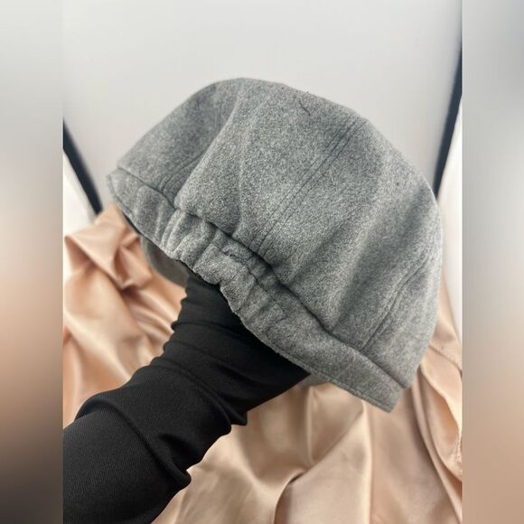 Classic Dark Grey Wool Newsboy Cap - Picture 3 of 8